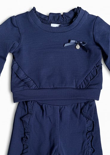 Navy Ruffle Setje