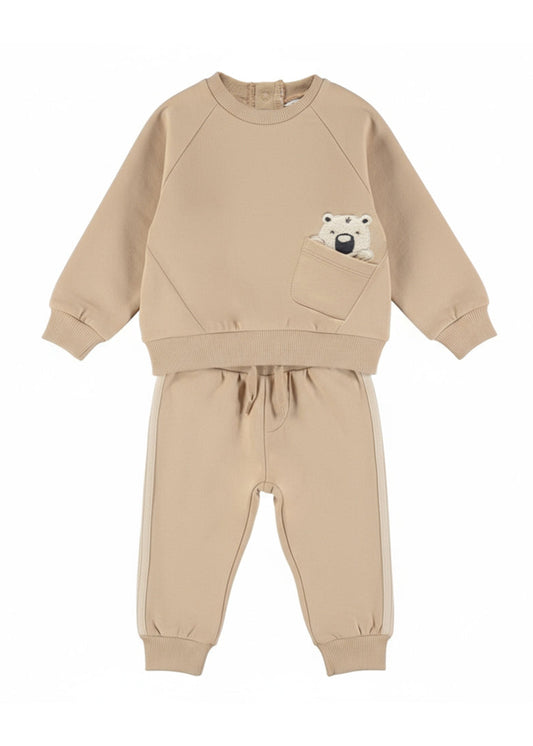 Dirkje 2-Delige Baby Set Zand – Honey Bear