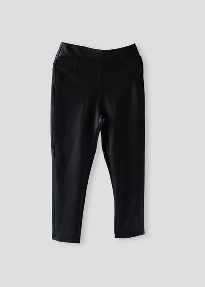 Zwarte lederen broek