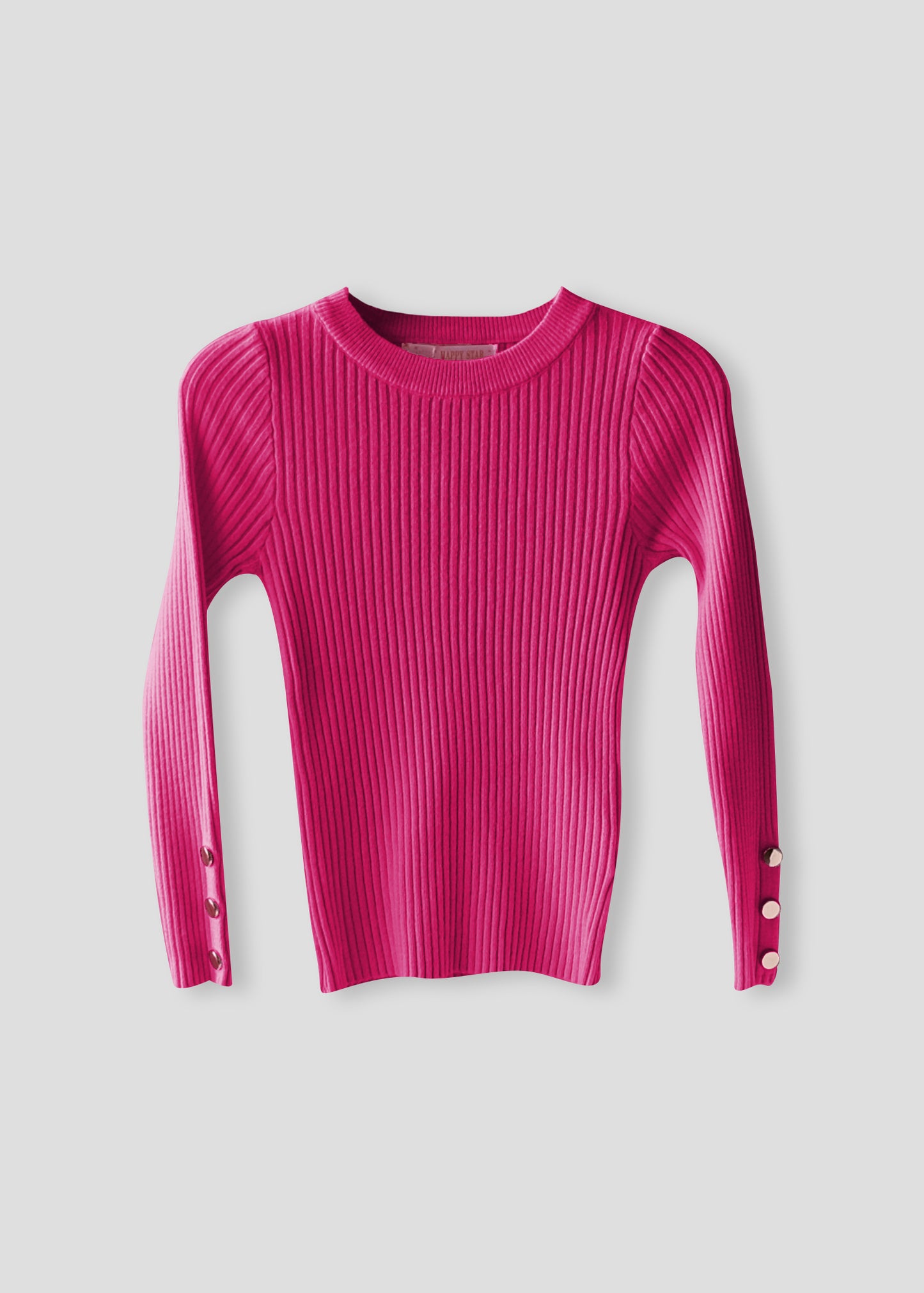 Gebeide Trui - Donkerroze