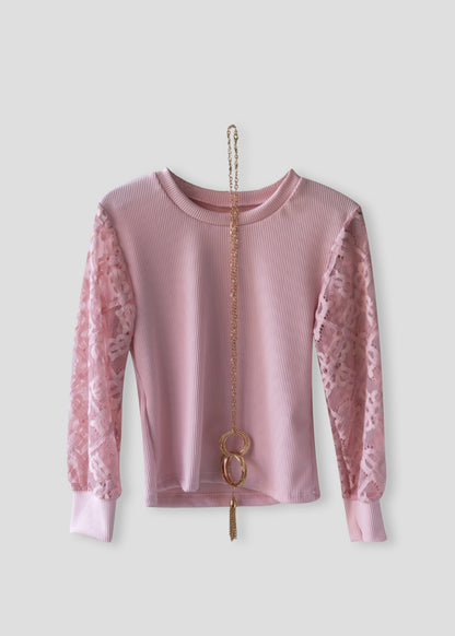 Top Met Kanten Mouwen