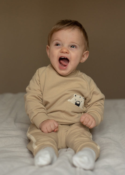 Dirkje 2-Delige Baby Set Zand – Honey Bear
