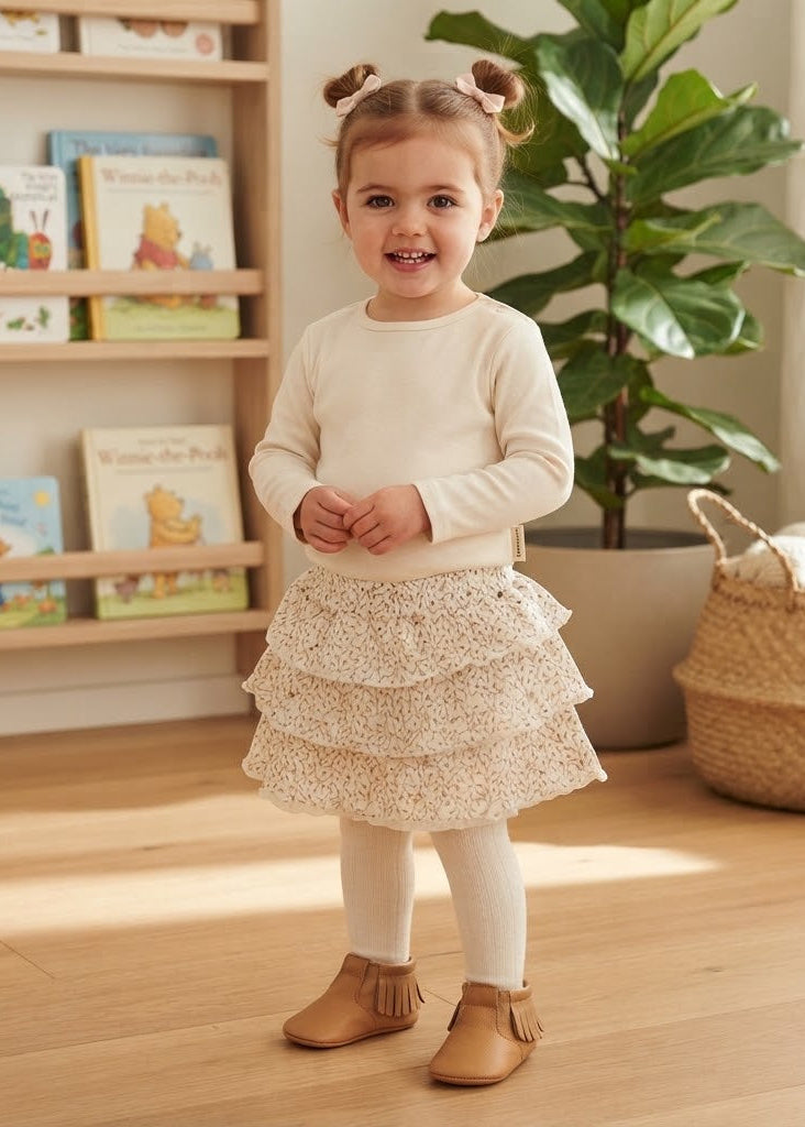 Frogs And Dogs Ruffle Skirt Leaves
