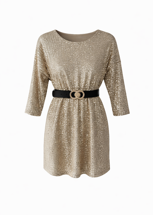 Glitterjurkje - Champange