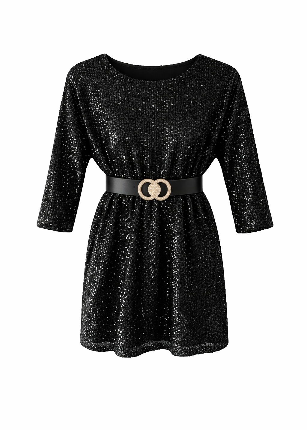 Glitterjurkje - Zwart