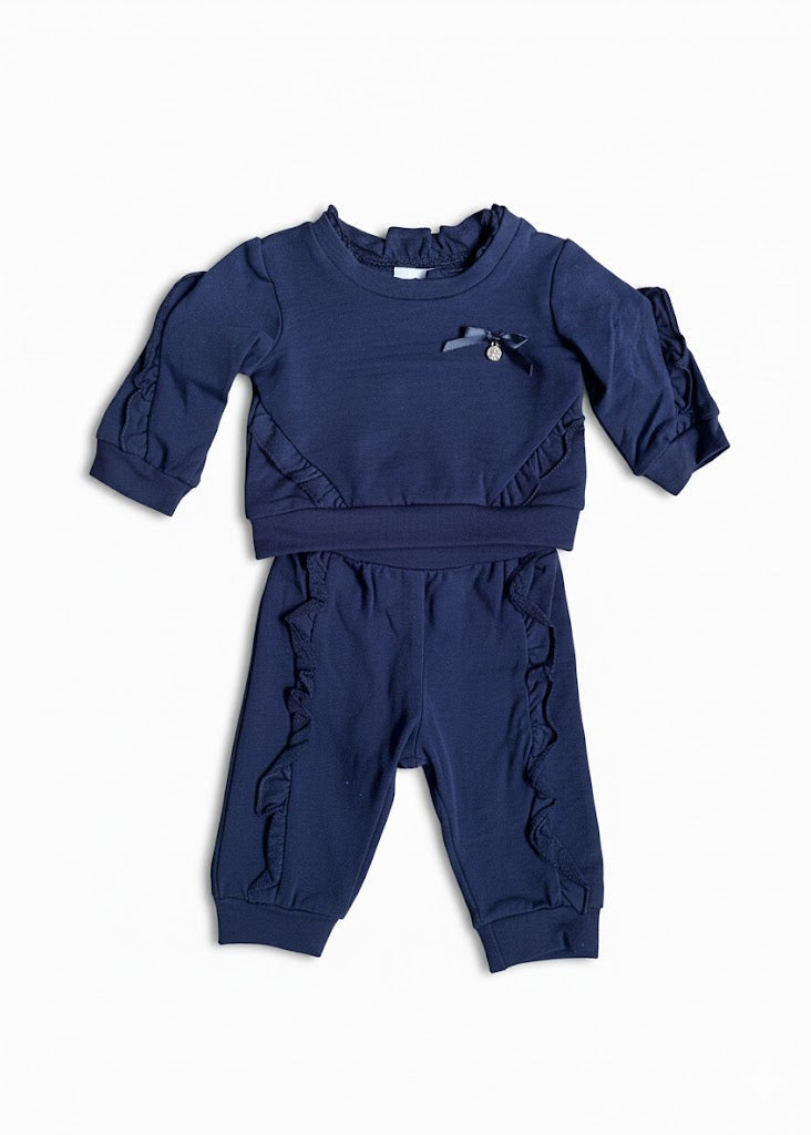 Navy Ruffle Setje